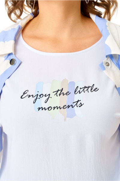 Брюки, жакет, топ VI ORO VR-1181 голубые_облака - фото 11