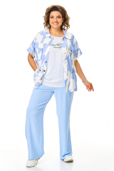 Брюки, жакет, топ VI ORO VR-1181 голубые_облака - фото 7