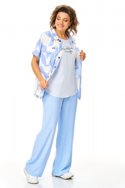 Брюки, жакет, топ VI ORO VR-1181 голубые_облака - фото 6