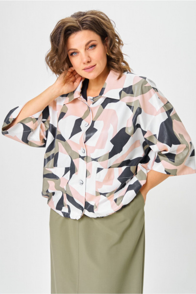 Жакет Andina city 7017-25 абстракция - фото 6