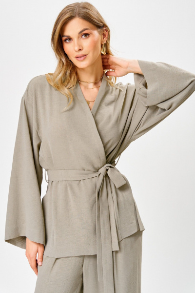 Брюки, жакет Laikony L-733 серый - фото 4