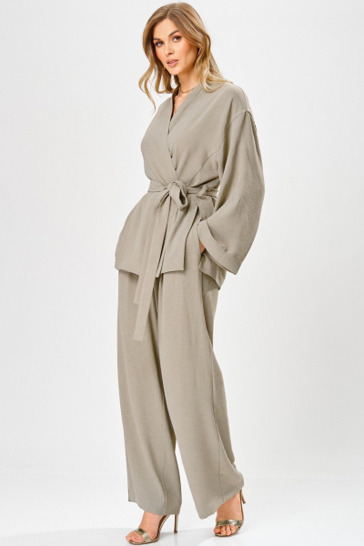 Брюки, жакет Laikony L-733 серый - фото 3