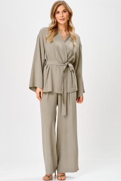 Брюки, жакет Laikony L-733 серый - фото 1