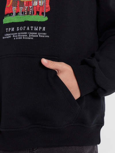 Худи Mark Formelle 123445/24-30070П-7 черный_печать_3_сл_на_пол_3_сл_на_спинке - фото 59