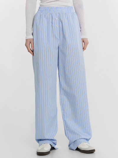 Брюки Mark Formelle 182512/24-32796П-9 широкая_голубая_полоска - фото 50