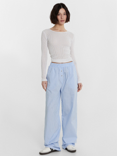 Брюки Mark Formelle 182512/24-32796П-9 широкая_голубая_полоска - фото 49