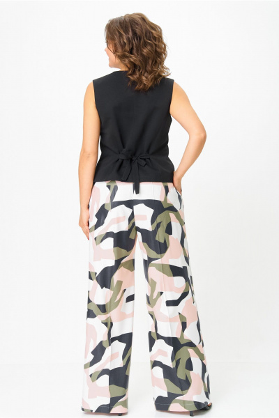 Брюки, жилет Andina city 9068-25 черный_белый_абстракция - фото 2