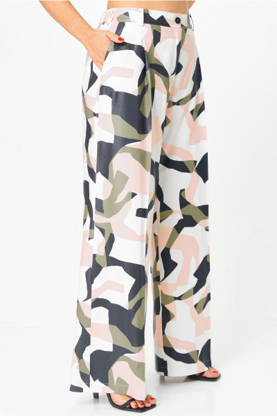 Брюки, жилет Andina city 9068-25 черный_белый_абстракция - фото 8