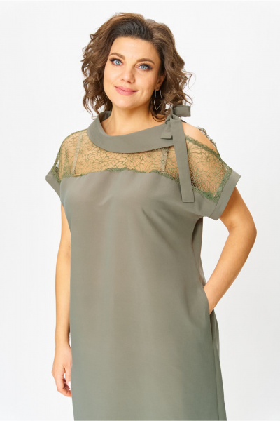 Платье Michel chic 2179 хаки - фото 5