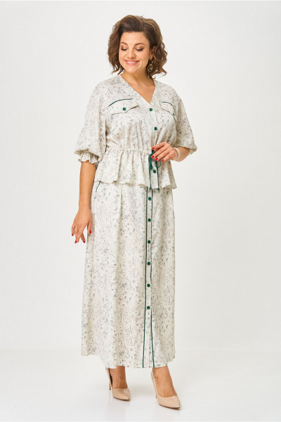 Блуза, юбка Svetlana-Style 2133 молочный_принт - фото 5