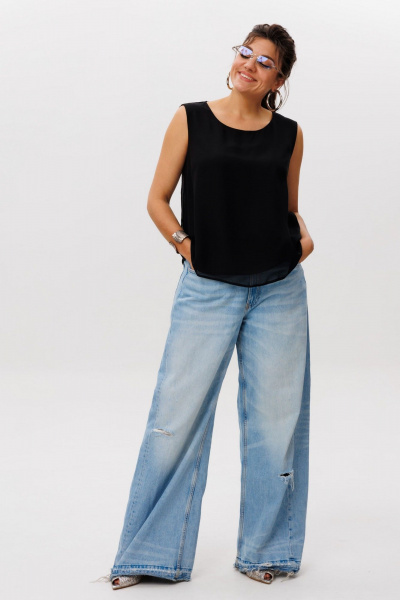 Блуза Anelli 1600 шелковая_ночь - фото 7