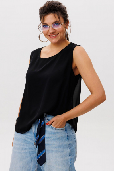 Блуза Anelli 1600 шелковая_ночь - фото 2