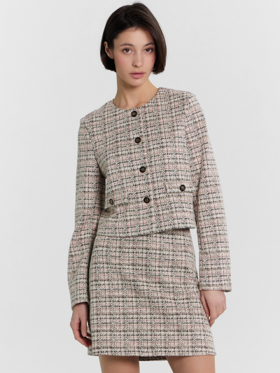 Жакет Mark Formelle 172115/24-33372П-4 цветная_клетка_на_молочном - фото 64