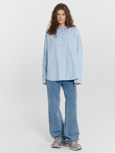 Блуза Mark Formelle 122976/24-32795П-9 широкая_голубая_полоска - фото 18