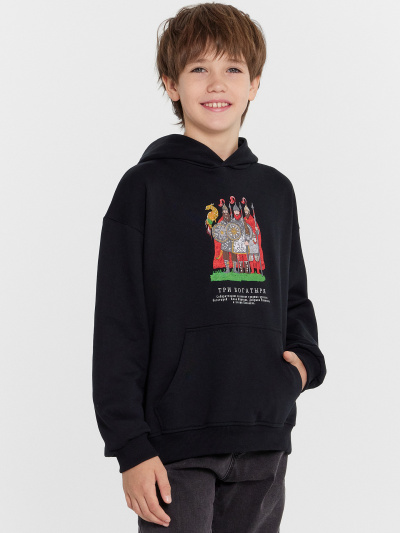 Худи Mark Formelle 123445/24-30069П-7 черный_печать_3_сл_на_пол_3_сл_на_спинке - фото 71