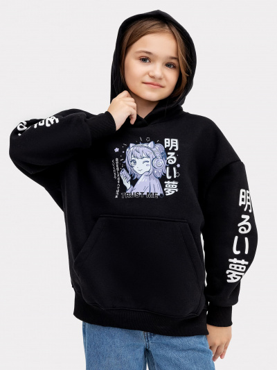 Худи Mark Formelle 127886-1/22/24320П-7П черный_печать_2_сл_на_пол_1_сл_ПР_рукав_1_сл_ЛВ_ - фото 24