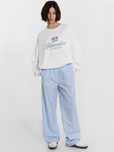 Брюки Mark Formelle 182512/24-32796П-9 широкая_голубая_полоска - фото 81