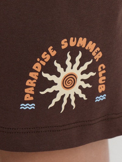 Футболка, шорты Mark Formelle 393329/24-27451П-0 св.желтый_шоколадное_мартини_печать_1_сл_на_пол_2_с - фото 91