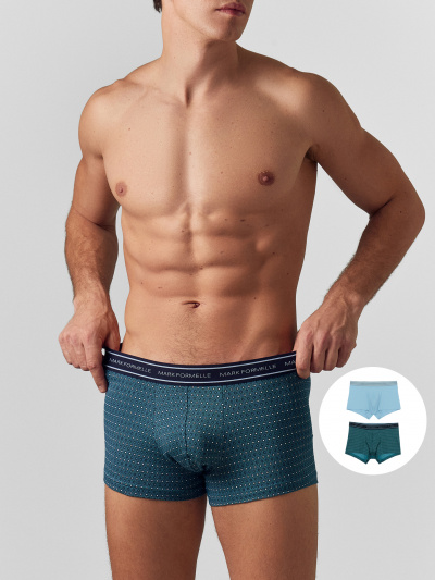 Трусы Mark Formelle 411124-2/24-3949П-5 узор_на_т.бирюзовом_пыльный_голубой - фото 86