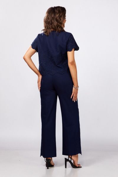 Блуза, брюки ZigzagStyle 563 синий - фото 7