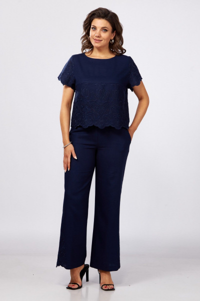 Блуза, брюки ZigzagStyle 563 синий - фото 6