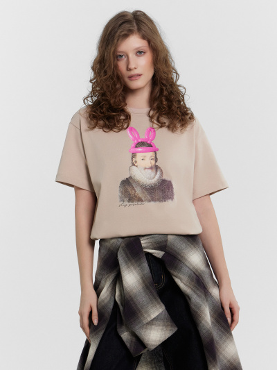 Футболка Mark Formelle 112934/24-31178П-0 холодный_бежевый_печать_3_сл_на_пол - фото 14