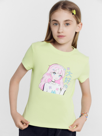 Футболка Mark Formelle 117912/24-27425П-1 лаймовый_сорбет_печать1_3_сл_на_пол - фото 80