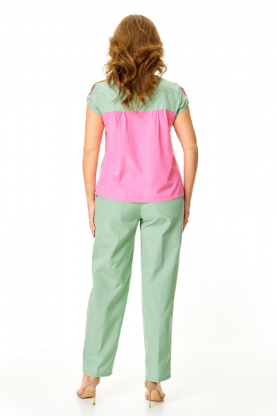 Блуза, брюки T&N 7660 мята-роза - фото 6