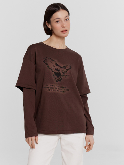 Джемпер Mark Formelle 122988/24-29640П-0 шоколадное_мартини_печать_1_сл_на_пол - фото 55