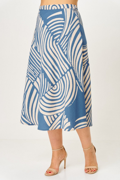 Жакет, юбка ANASTASIA MAK 1265 беж+синий - фото 6