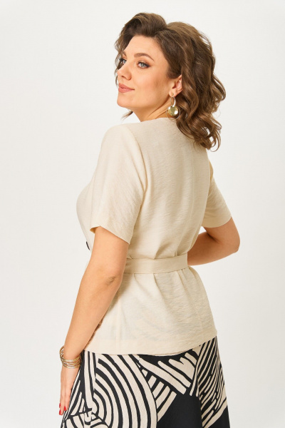 Жакет, юбка ANASTASIA MAK 1265 беж+черный - фото 6