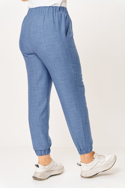 Брюки, жакет ANASTASIA MAK 1269 синий+молочный - фото 7