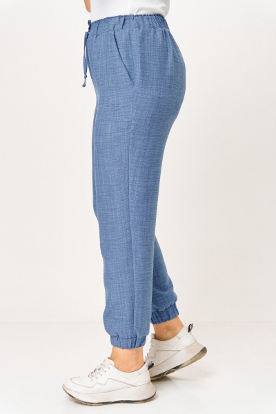 Брюки, жакет ANASTASIA MAK 1269 синий+молочный - фото 6