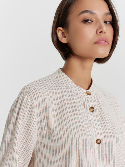 Платье Mark Formelle 152627/24-27455П-9 коричневая_полоска_на_молочном - фото 9