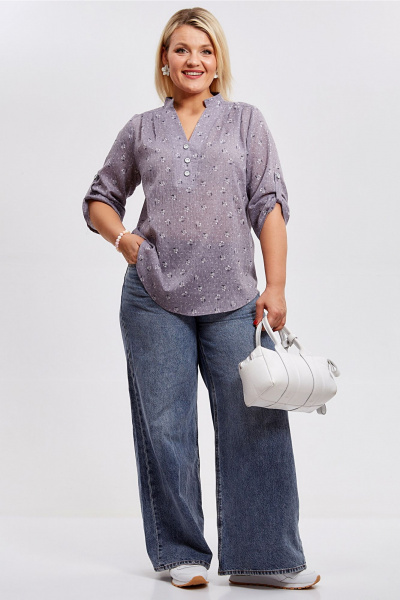 Блуза Таир-Гранд 62419 баклажан - фото 8