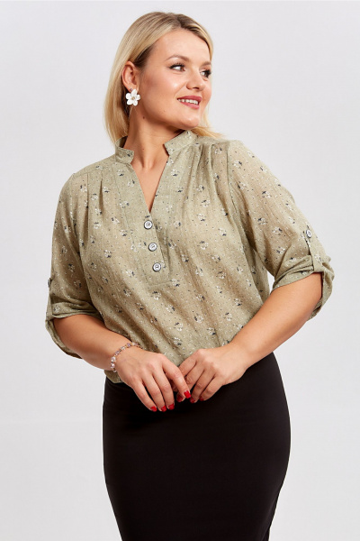 Блуза Таир-Гранд 62419 хаки - фото 2
