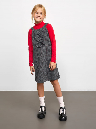 Сарафан Mark Formelle 177719/21-12716П-4 клетка_на_сером_с_шоколадной_полоской - фото 57