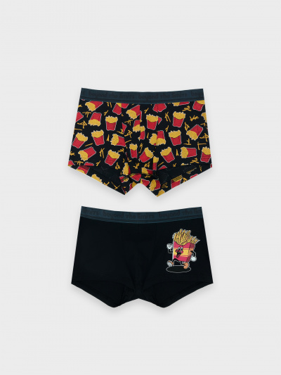 Трусы Mark Formelle 411124-2/25-4874П-5 черный_картошка_на_черном_3_сл_1тр_на_ЛВ_дет - фото 113