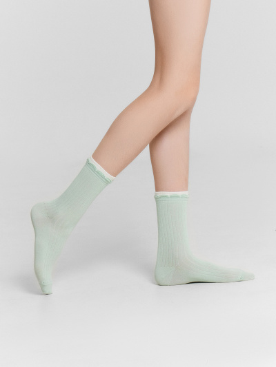 Носки Mark Formelle 430K-3166/B3-25430K св.эвкалипт_молочный_рис.3166 - фото 17