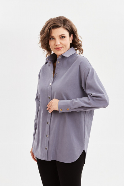 Рубашка Avenue 0321-2 серо-голубой - фото 8