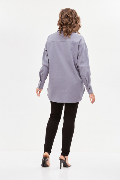 Рубашка Avenue 0321-2 серо-голубой - фото 7