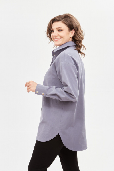Рубашка Avenue 0321-2 серо-голубой - фото 3