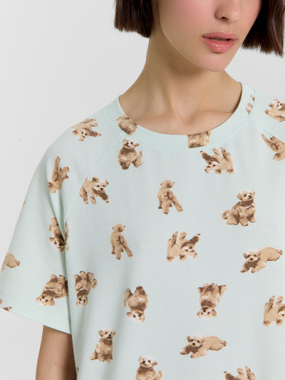 Сорочка Mark Formelle 572385/24-33467ПП-16 собачки_на_светлой_мяте_3_сл_на_пол - фото 6