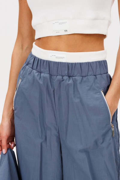 Трендовый брючный комплект из текстиля и трикотажа Fantazia Mod 4720 - фото 5