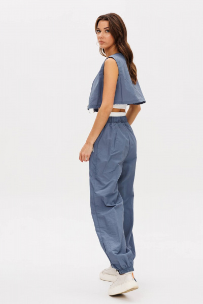 Трендовый брючный комплект из текстиля и трикотажа Fantazia Mod 4720 - фото 2