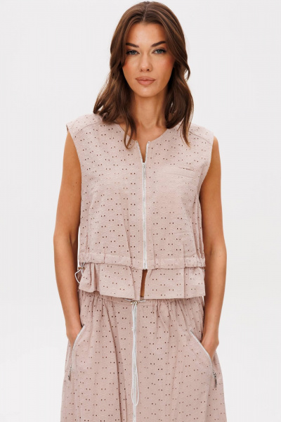 Летний костюм жилет и брюки свободного кроя Fantazia Mod 4823 - фото 6