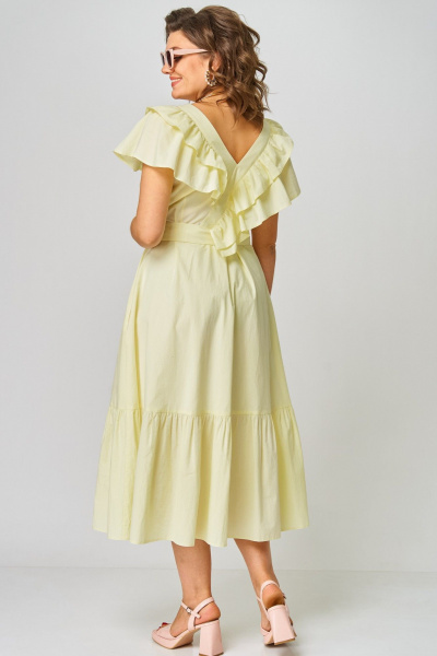Платье EVA GRANT 7225М лимонный - фото 9