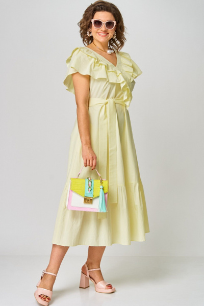Платье EVA GRANT 7225М лимонный - фото 8