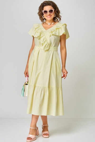 Платье EVA GRANT 7225М лимонный - фото 2