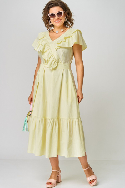 Платье EVA GRANT 7225М лимонный - фото 1